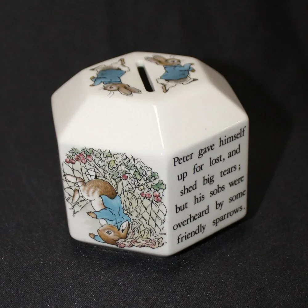 Peter Rabbit Wedgewood Child's Porcelain Bank